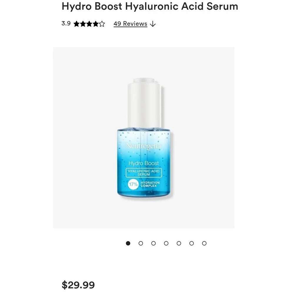 Neutrogena Hydro Boost Hyaluronic Acid Serum Deep Hydration Moisturizer Boost